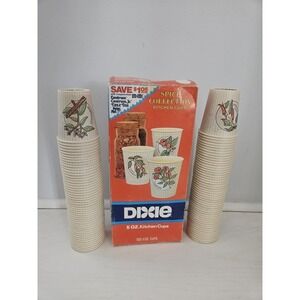 Vintage Dixie Cups Spice Collection 99Ct 5oz Old Stock/Open Box 1986 *READ*‎